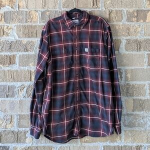 Carhartt Rugged Flex Hamilton Plaid Shirt for Men Size Large TALL Relaxed Fit